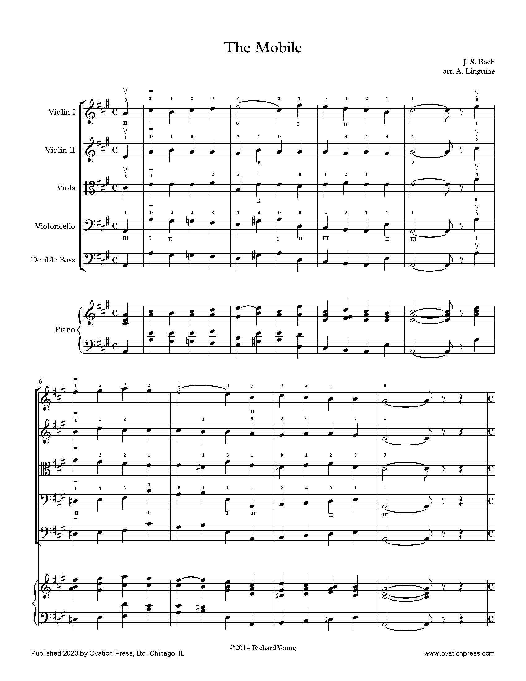 Bach The Mobile (for Elementary String Orchestra)