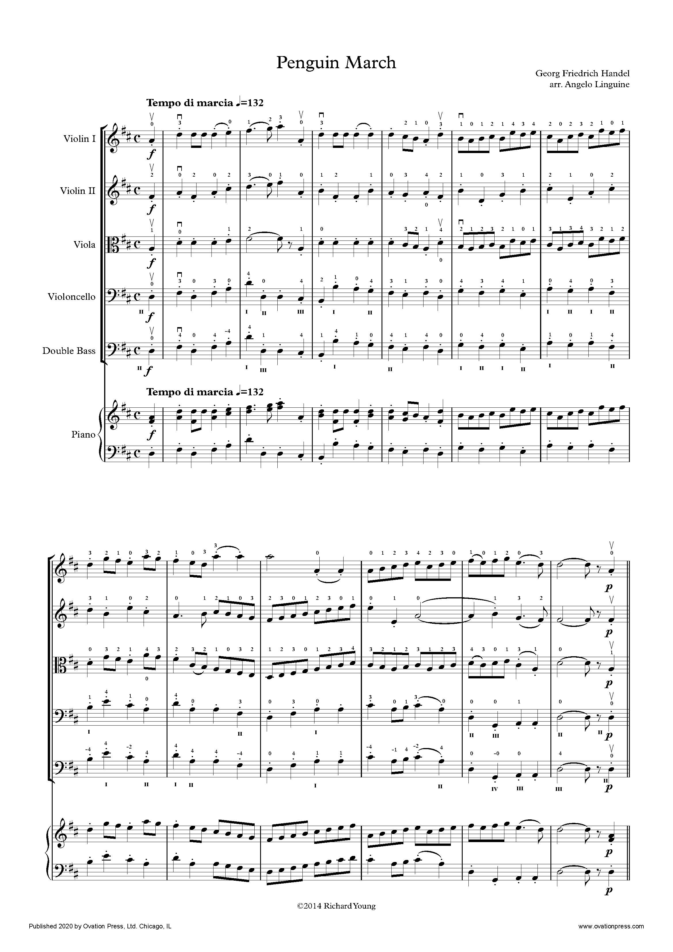 Handel Penguin March (for Elementary String Orchestra)