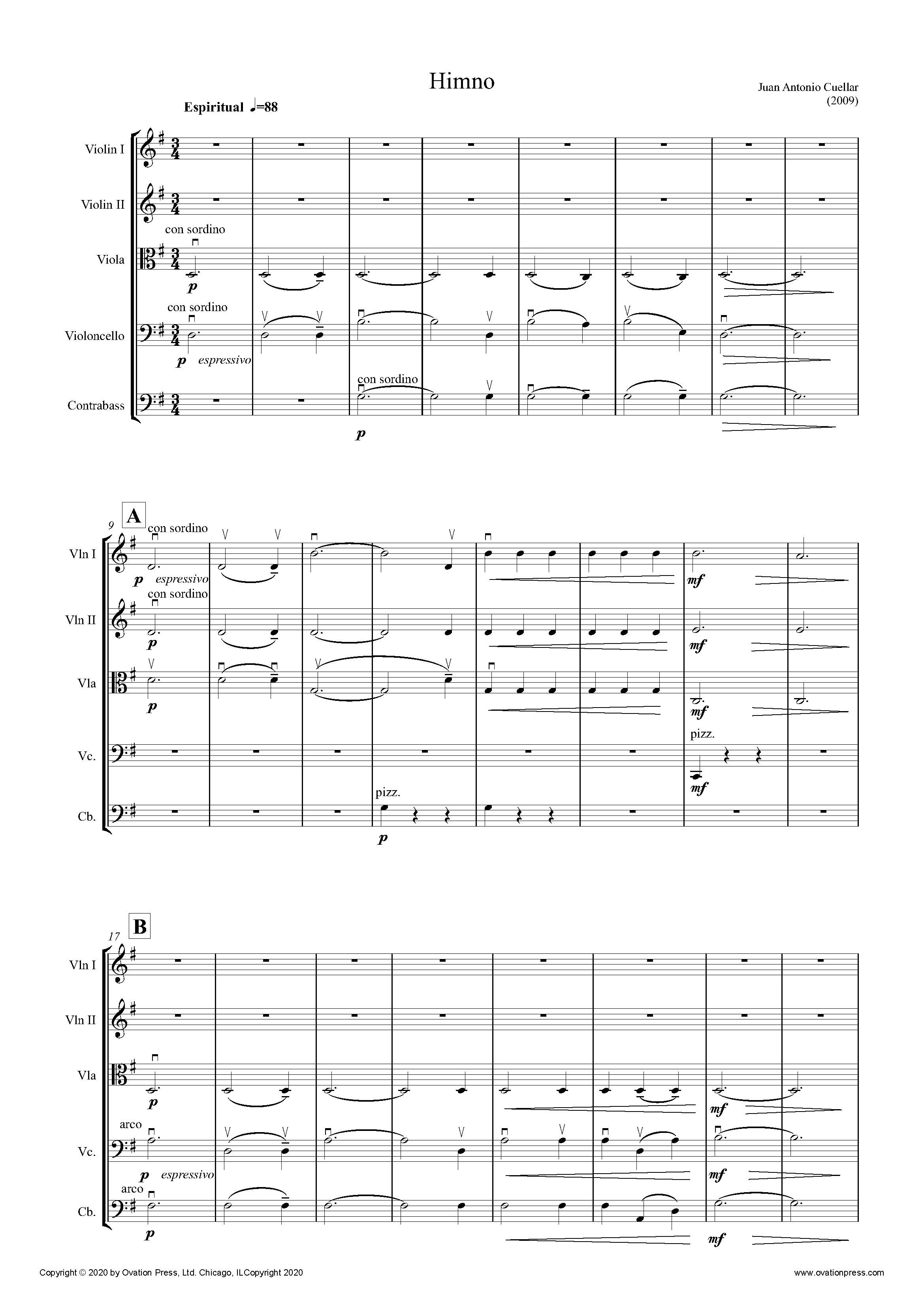 Cuéllar Himno (for Elementary String Orchestra)