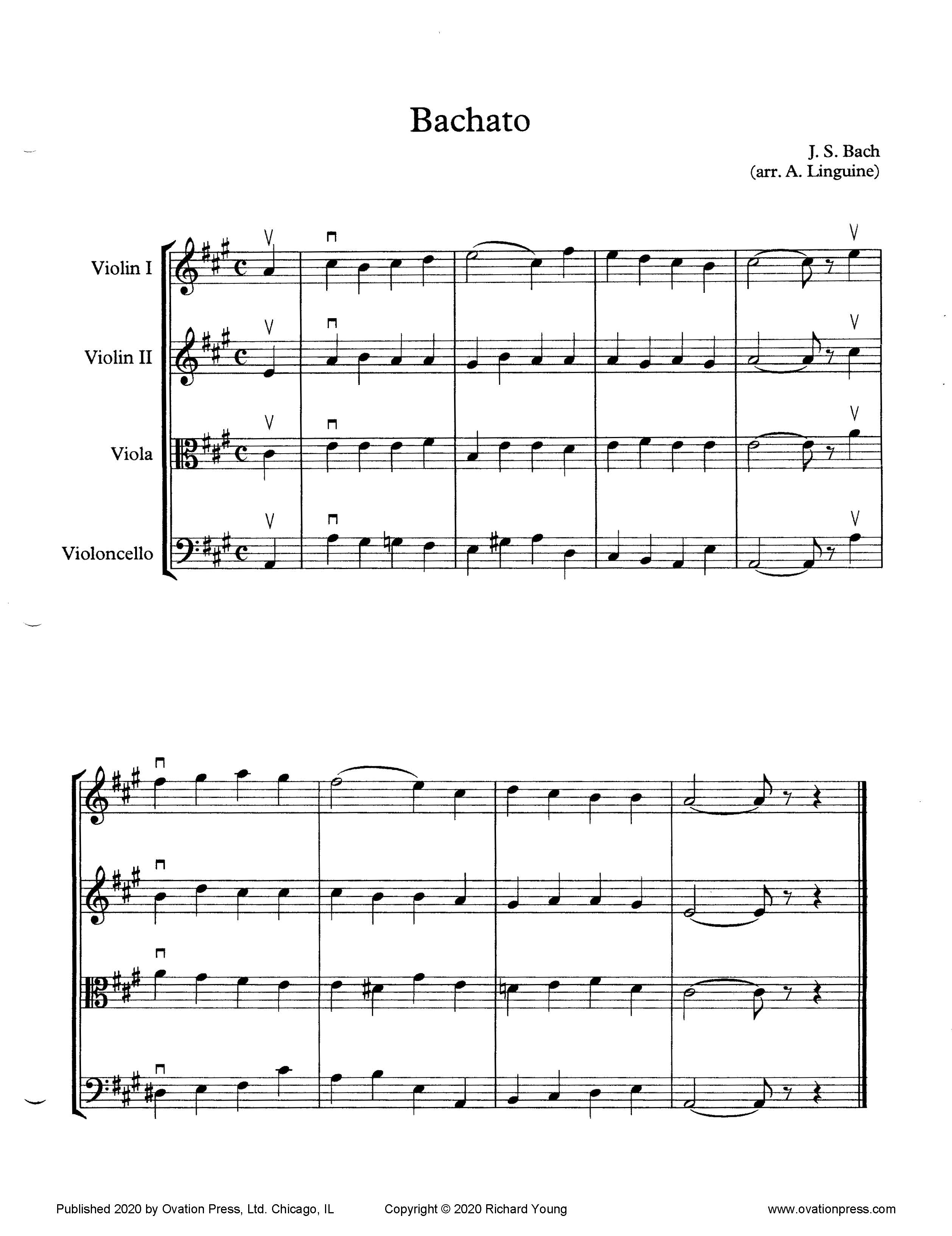 Bach Bachato (for Intermediate String Quartet)