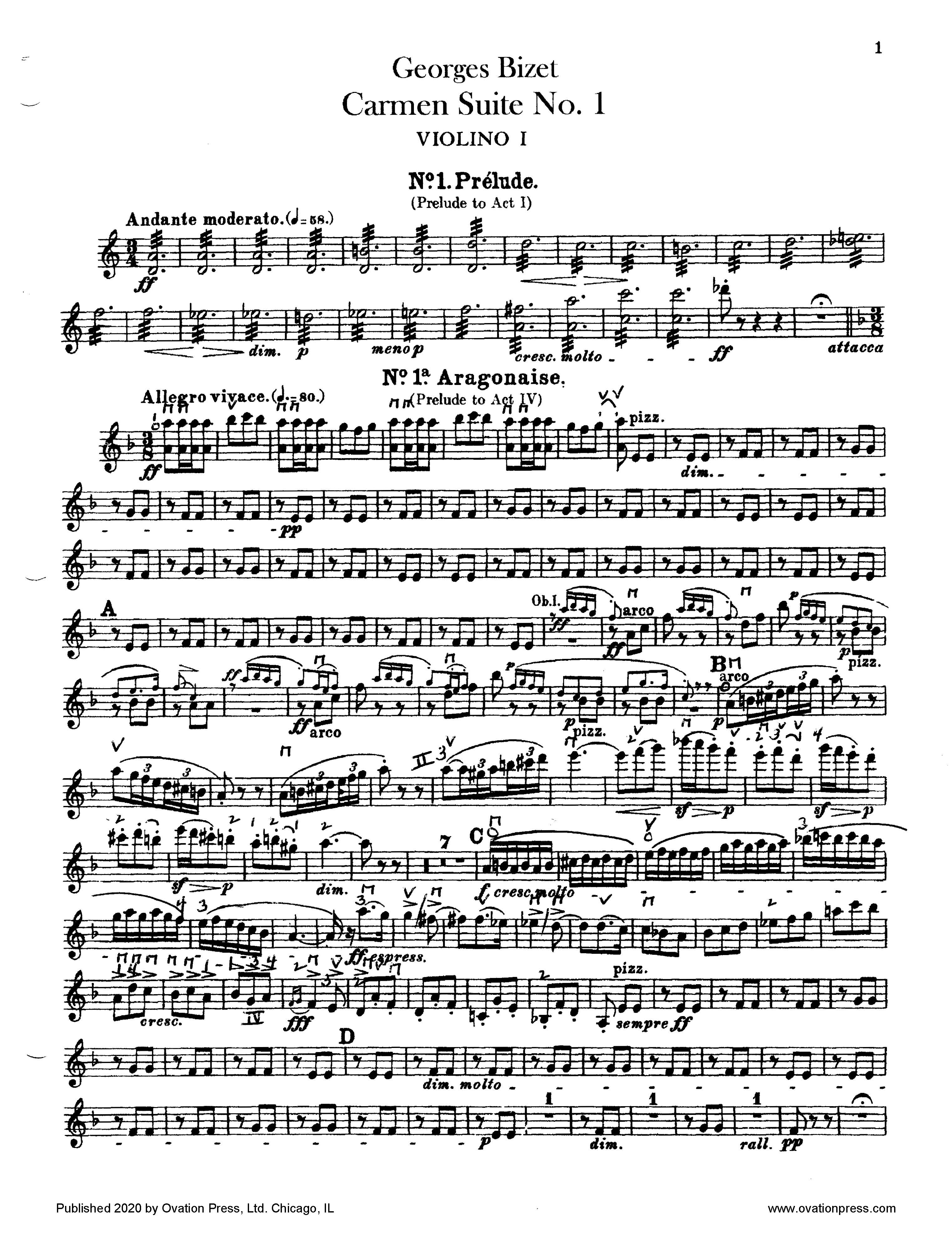 Bizet Carmen Suite No. 1 (for Intermediate Orchestra)