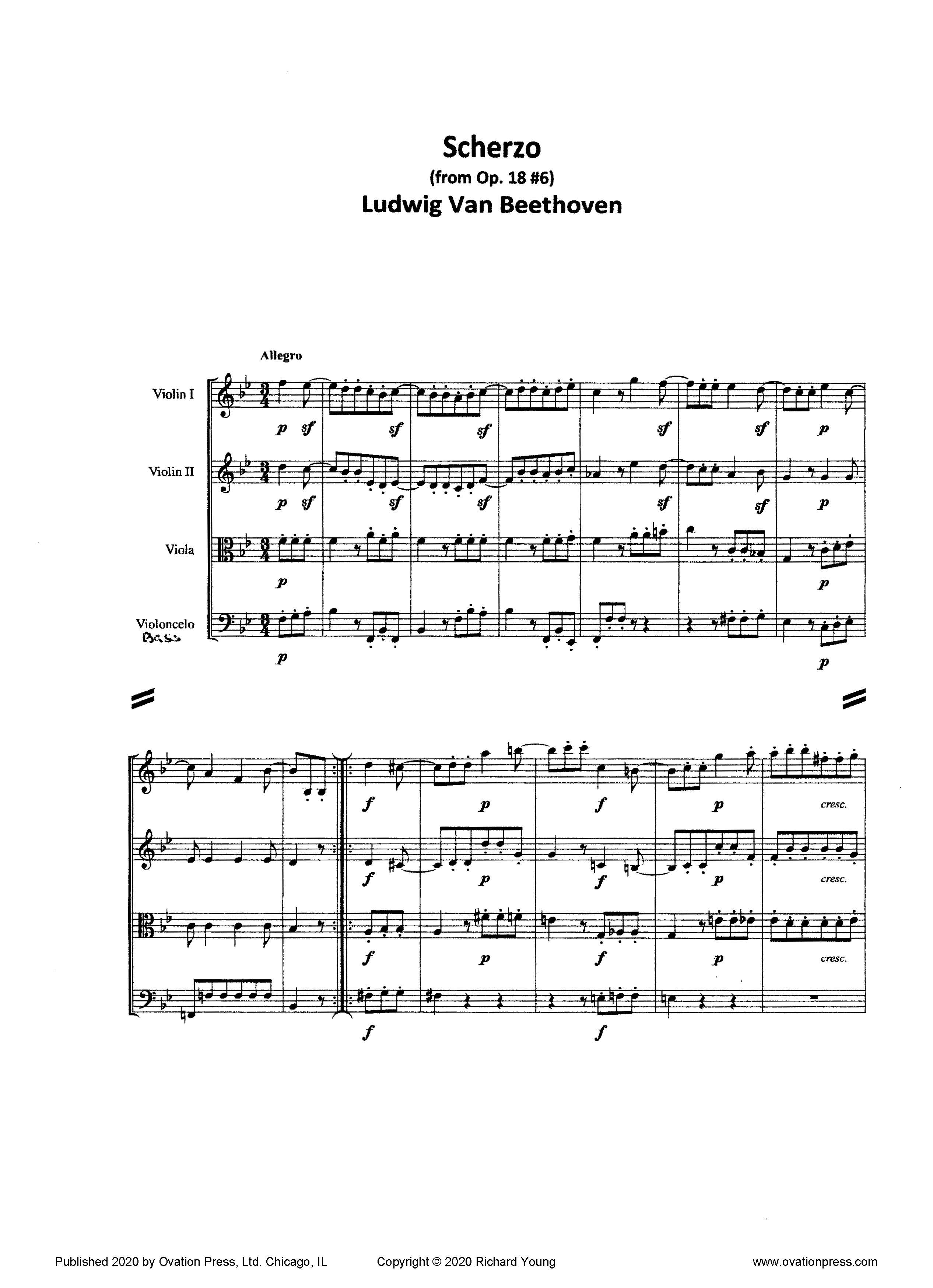 Beethoven Scherzo (for Advanced String Orchestra)