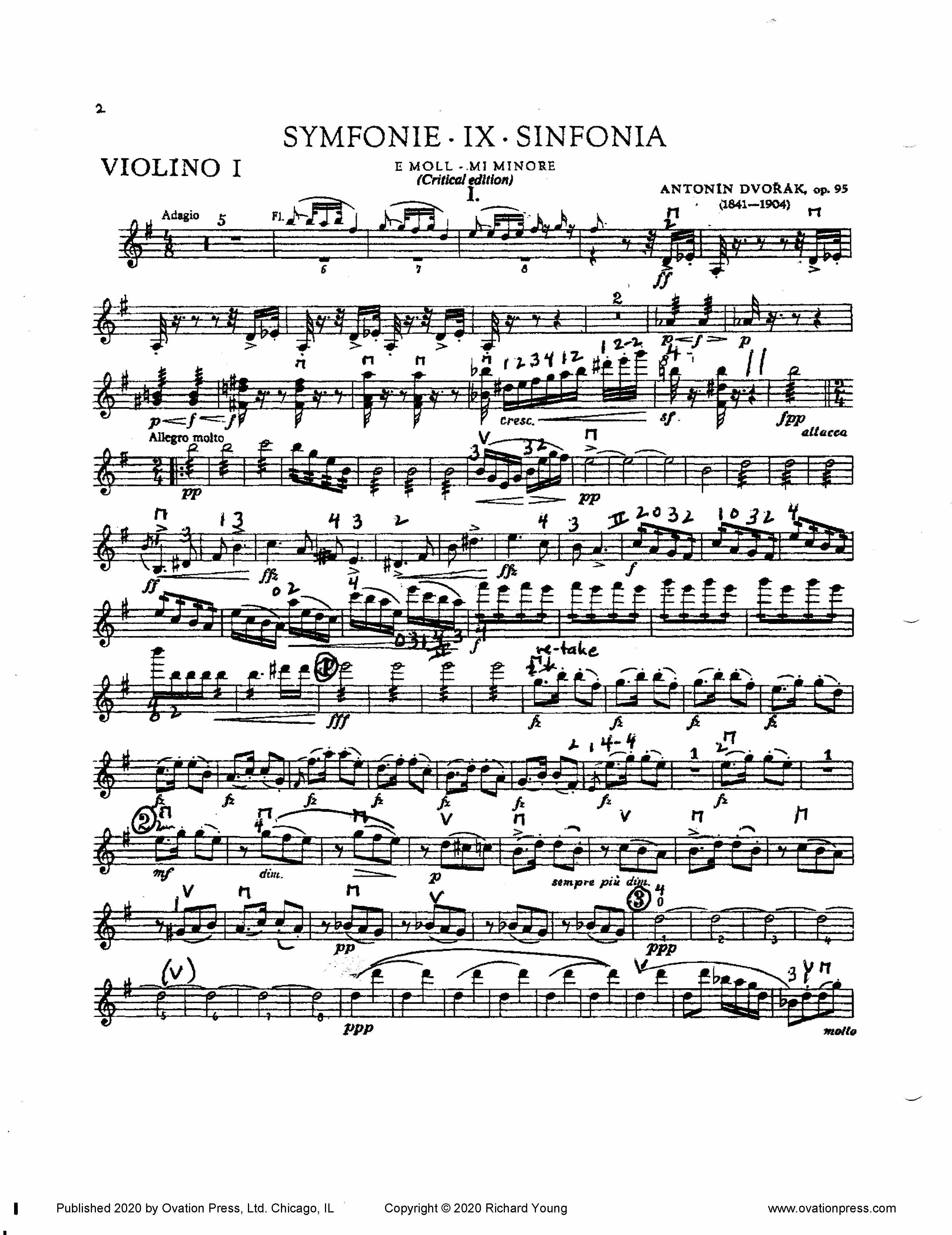 Symphony No. 9 (for Advanced Orchestra) String Parts (Vln I & II, Vla, Vcl,  Bass)