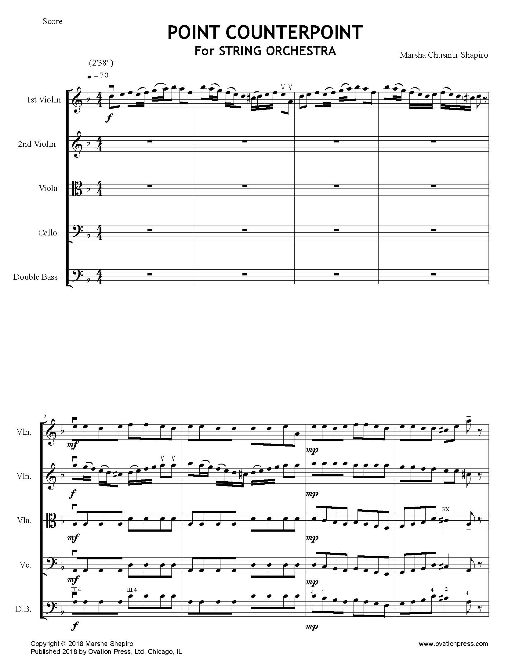 Point Counterpoint for String Orchestra